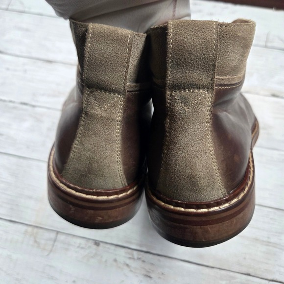 Cole Haan Chukka Boots Men 10M Brown C20293 Leather Suede Trim Lace Up Round Toe main image 8